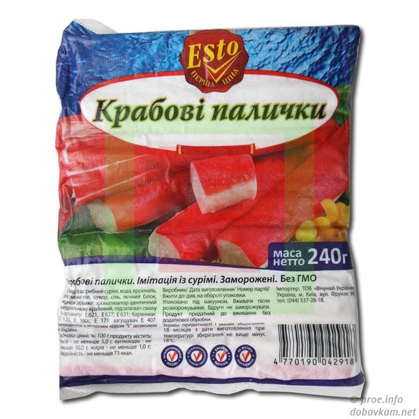 Крабовые палочки ТМ «Esto»