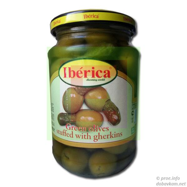 Green olives stuffed with gherkins «Iberica»